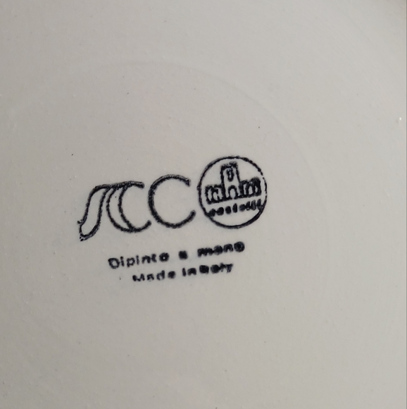 Vintage SCC Castelli Italy hand painted vase | Italian ceramic vase - Picture 3 of 6